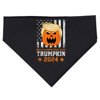 Trumpkin 2024 Usa Make Halloween Great Again Funny Trump USA-Made Doggie Bandana