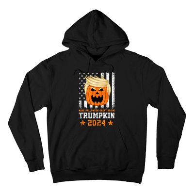 Trumpkin 2024 Usa Make Halloween Great Again Funny Trump Hoodie