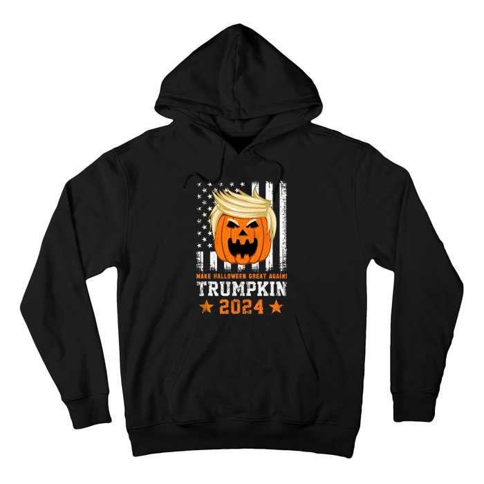 Trumpkin 2024 Usa Make Halloween Great Again Funny Trump Hoodie