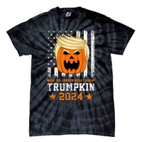 Trumpkin 2024 Usa Make Halloween Great Again Funny Trump Tie-Dye T-Shirt