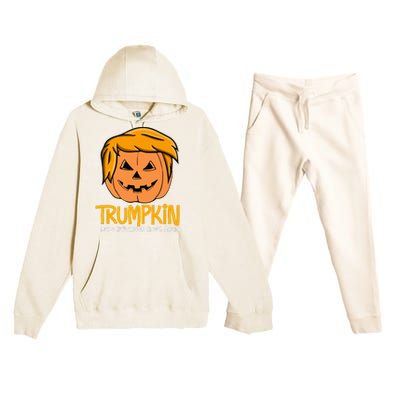 Trumpkin 2024 Usa Make Halloween Great Again Premium Hooded Sweatsuit Set