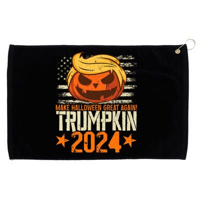 Trumpkin 2024 Usa Make Halloween Great Again Funny Trump Grommeted Golf Towel