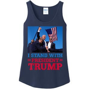 Trump 2024 Us Flag Donald Trump Election Rally Shooting 2024 Ladies Essential Tank