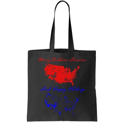 Trump 2024 Usa Map Happy Holidays Merry Christmas Bag