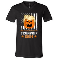 Trumpkin 2024 Usa Make Halloween Great Again Funny Trump V-Neck T-Shirt