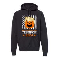 Trumpkin 2024 Usa Make Halloween Great Again Funny Trump Premium Hoodie