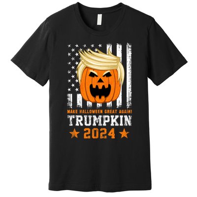 Trumpkin 2024 Usa Make Halloween Great Again Funny Trump Premium T-Shirt