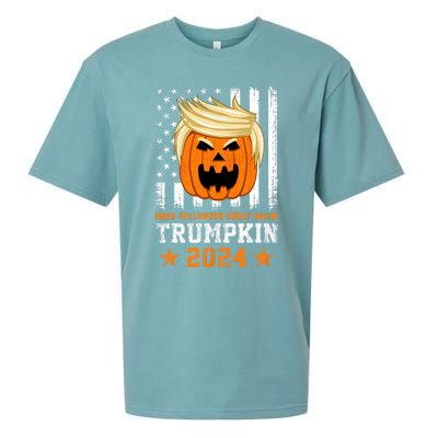 Trumpkin 2024 Usa Make Halloween Great Again Funny Trump Sueded Cloud Jersey T-Shirt