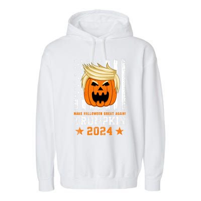 Trumpkin 2024 Usa Make Halloween Great Again Funny Trump Garment-Dyed Fleece Hoodie