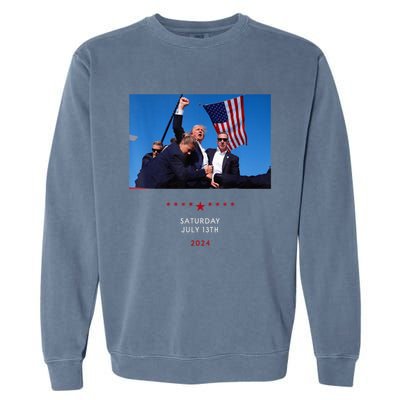 Trump 2024 Us Flag Donald Trump Election Rally Shooting 2024 Garment-Dyed Sweatshirt