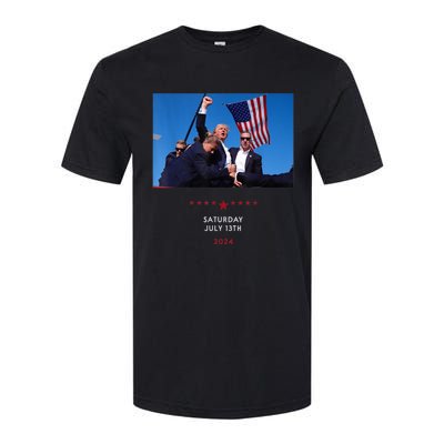 Trump 2024 Us Flag Donald Trump Election Rally Shooting 2024 Softstyle CVC T-Shirt