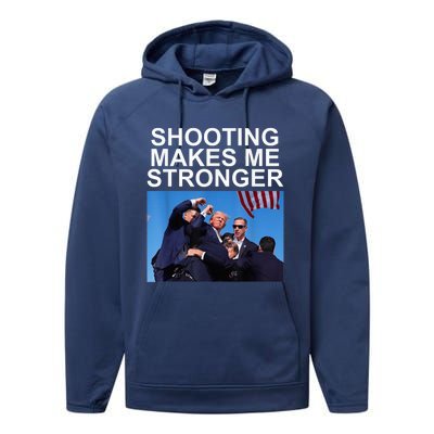 Trump 2024 Us Flag Donald Trump Election Rally Shooting 2024 Performance Fleece Hoodie