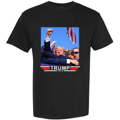 Trump 2024 Us Flag Donald Trump Election Rally Shooting 2024 Garment-Dyed Heavyweight T-Shirt