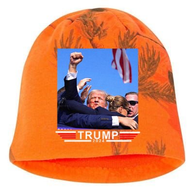 Trump 2024 Us Flag Donald Trump Election Rally Shooting 2024 Kati - Camo Knit Beanie