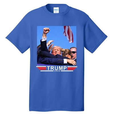 Trump 2024 Us Flag Donald Trump Election Rally Shooting 2024 Tall T-Shirt