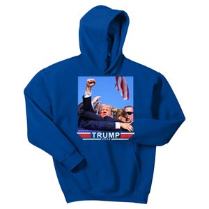 Trump 2024 Us Flag Donald Trump Election Rally Shooting 2024 Kids Hoodie