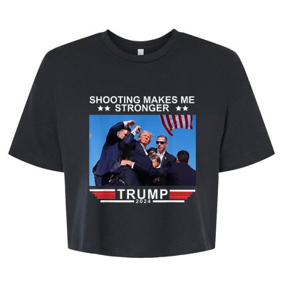 Trump 2024 Us Flag Donald Trump Election Rally Shooting 2024 Bella+Canvas Jersey Crop Tee