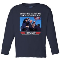 Trump 2024 Us Flag Donald Trump Election Rally Shooting 2024 Toddler Long Sleeve Shirt