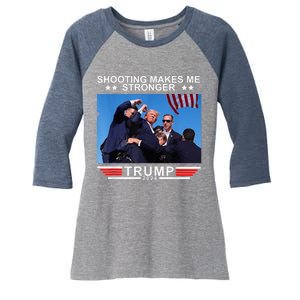 Trump 2024 Us Flag Donald Trump Election Rally Shooting 2024 Women's Tri-Blend 3/4-Sleeve Raglan Shirt