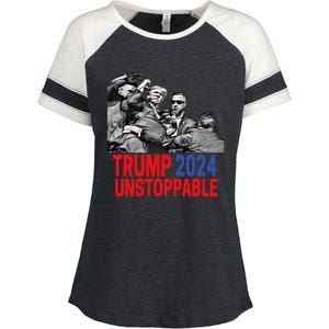 Trump 2024 Usa President Elections Pennsylvania Voters 2024 Enza Ladies Jersey Colorblock Tee