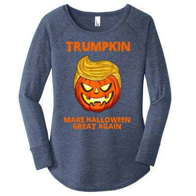 Trumpkin 2024 Usa Make Halloween Great Again Funny Women's Perfect Tri Tunic Long Sleeve Shirt