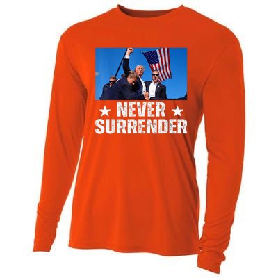 Trump 2024 Us Flag Donald Trump Election Rally Shooting 2024 Cooling Performance Long Sleeve Crew