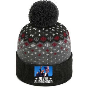 Trump 2024 Us Flag Donald Trump Election Rally Shooting 2024 The Baniff Cuffed Pom Beanie