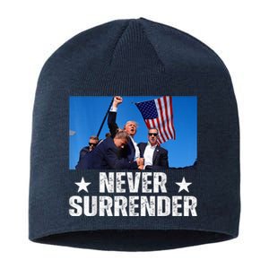 Trump 2024 Us Flag Donald Trump Election Rally Shooting 2024 Sustainable Beanie