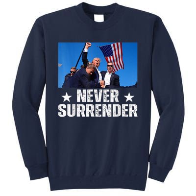 Trump 2024 Us Flag Donald Trump Election Rally Shooting 2024 Tall Sweatshirt