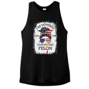 Trump 2024 Voting Convicted Felon Ladies PosiCharge Tri-Blend Wicking Tank