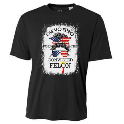 Trump 2024 Voting Convicted Felon Cooling Performance Crew T-Shirt