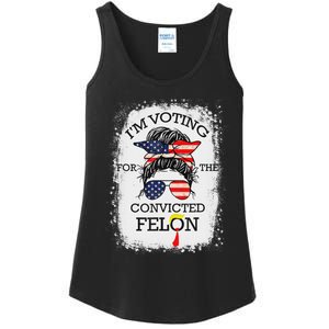 Trump 2024 Voting Convicted Felon Ladies Essential Tank