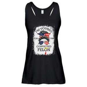 Trump 2024 Voting Convicted Felon Ladies Essential Flowy Tank