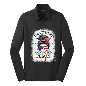 Trump 2024 Voting Convicted Felon Silk Touch Performance Long Sleeve Polo