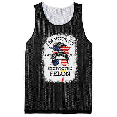 Trump 2024 Voting Convicted Felon Mesh Reversible Basketball Jersey Tank