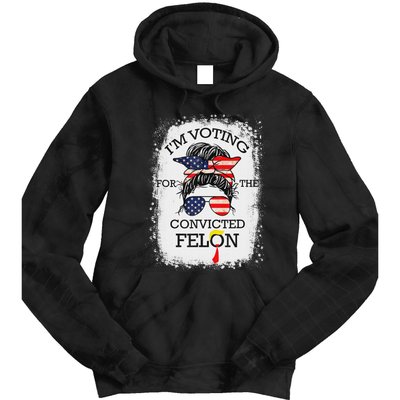 Trump 2024 Voting Convicted Felon Tie Dye Hoodie