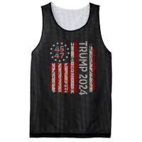 Trump 2024 Vintage 45 47 American Flag Mesh Reversible Basketball Jersey Tank