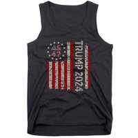 Trump 2024 Vintage 45 47 American Flag Tank Top