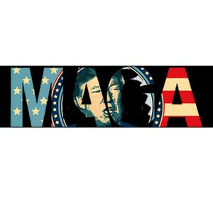 Trump 2020 Voted Maga American Flag Bumper Sticker