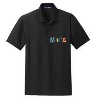 Trump 2020 Voted Maga American Flag Dry Zone Grid Polo