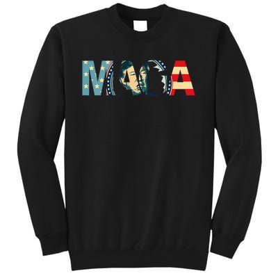 Trump 2020 Voted Maga American Flag Tall Sweatshirt