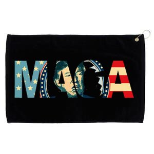 Trump 2020 Voted Maga American Flag Grommeted Golf Towel