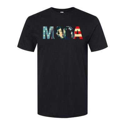 Trump 2020 Voted Maga American Flag Softstyle® CVC T-Shirt