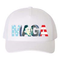 Trump 2024 Voted Maga American Flag Retro Vintage Gift Yupoong Adult 5-Panel Trucker Hat