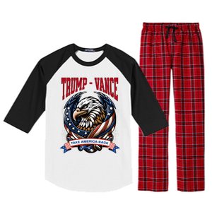 Trump 2024 Vance Take America Back Campaign Raglan Sleeve Pajama Set