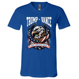 Trump 2024 Vance Take America Back Campaign V-Neck T-Shirt