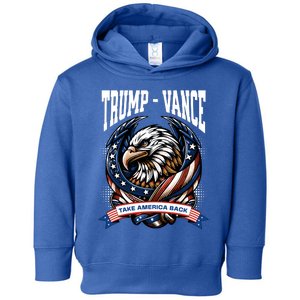 Trump 2024 Vance Take America Back Campaign Toddler Hoodie