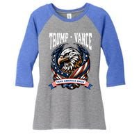 Trump 2024 Vance Take America Back Campaign Women's Tri-Blend 3/4-Sleeve Raglan Shirt