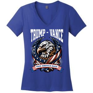 Trump 2024 Vance Take America Back Campaign Women's V-Neck T-Shirt