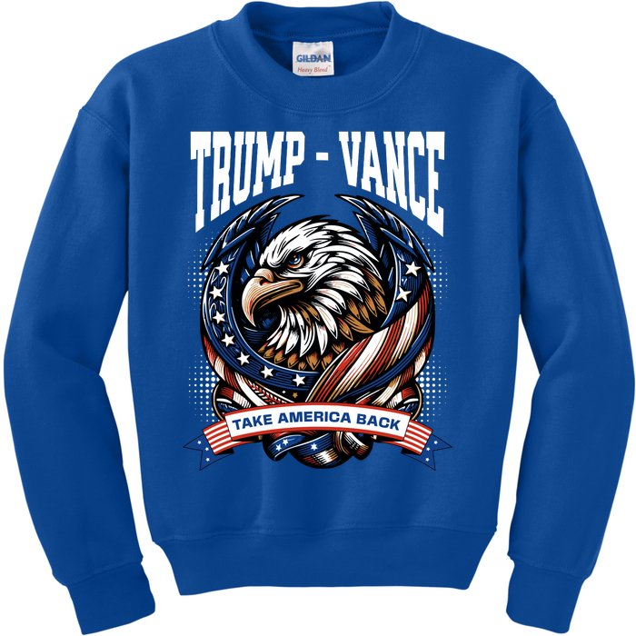 Trump 2024 Vance Take America Back Campaign Kids Sweatshirt